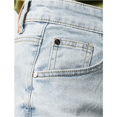 Шорты из эластичного денима