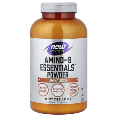 NOW Foods, Sports, Amino-9 Essential в порошке, 330 г (11,64 унции)