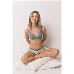 Sujetador triangular relleno verde