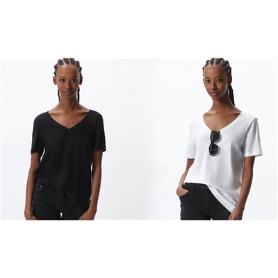 2-PACK OF BASIC V-NECK T-SHIRTS