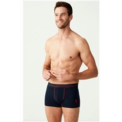 U.S. Polo Assn. Erkek, Lisanslı, USPA, %95 Pamuk, % 5 Elastan, 3'lü, Renkli Boxer Set (Kutulu)