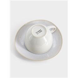 Пара чайная, 1 перс, 2 пр, 220 мл, керамика, бежевая, в крапинку, North Organic