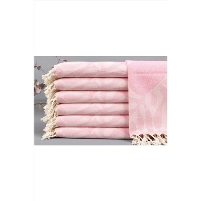 Kayra Export Peştemal Pembe Kurulama Bezi Küçük Boy 45x95 Cm Pamuk Peşkir Bulaşık Bezi