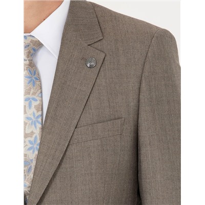 %100 Yün Bej Slim Fit Takım Elbise