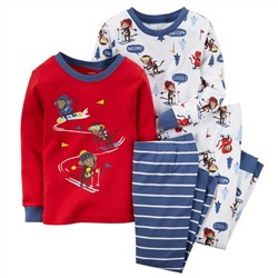 4-Piece Snug Fit Cotton PJs
