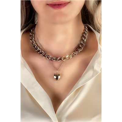 Колье Сердце двустороннее + Подарок