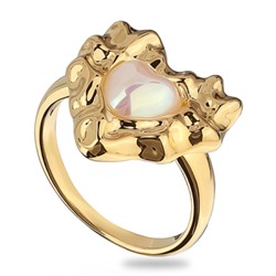 Кольцо Страсть (смола белая; покрытие золото), Есть комплект