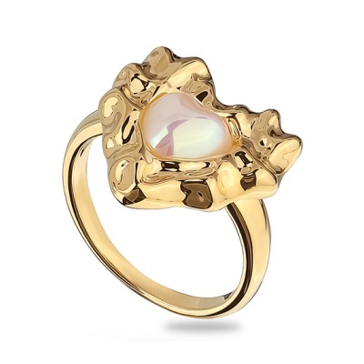 Кольцо Страсть (смола белая; покрытие золото), Есть комплект