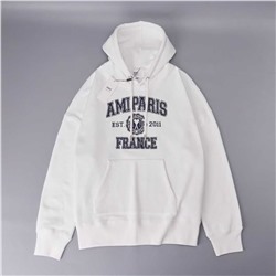 Хлопковый свитер с капюшоном и вышитыми буквами АМ*И