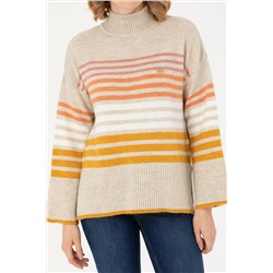 Kadın Taş Balıkçı Yaka Kazak