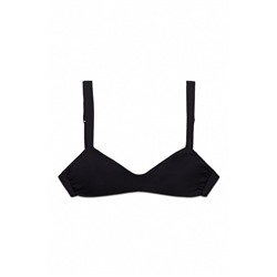 Top bikini negro semi brillante