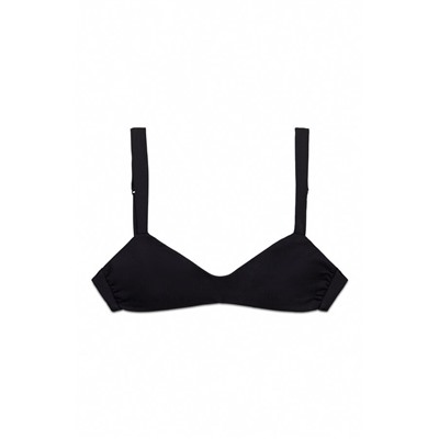 Top bikini negro semi brillante