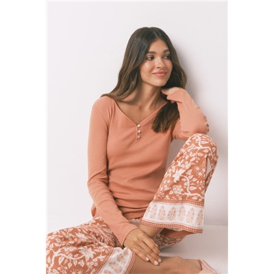 Camiseta panadera algodón marrón