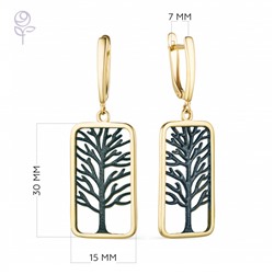 Серьги серебро 52913YZ