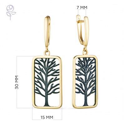 Серьги серебро 52913YZ