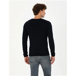 Lacivert Slim Fit Kazak