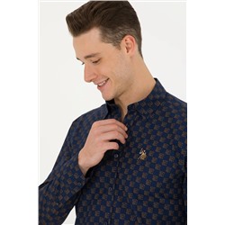 Erkek Lacivert Uzun Kollu Gömlek