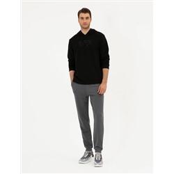 Antrasit Melanj Slim Fit Eşofman Altı