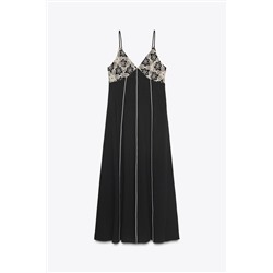 EMBROIDERED MIDI DRESS