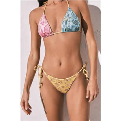 Braga bikini tanga estampado multicolor