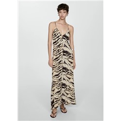 Vestido largo animal print