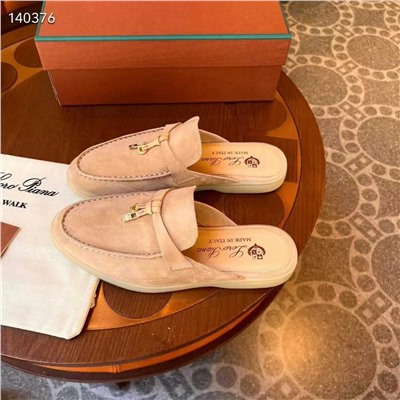 Женские мокасины без пятки   ЛОРО ПИАН*О 🤍 (Натуральная замша)