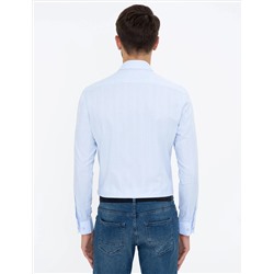Açık Mavi Slim Fit Uzun Kollu Gömlek