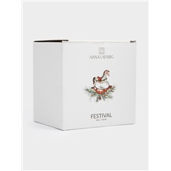 Кружка, 540 мл, керамика D, зеленая, Лошадка, Festival