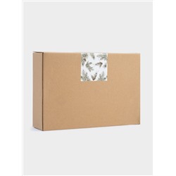 Блюдо, 23х15 см, керамика D, зеленое, Шишки на еловой ветке, Fir branch