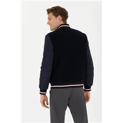 Erkek Lacivert Kaşe Mont