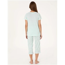 Mint Kapri Pijama Takımı