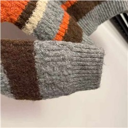 Женский шерстяной свитер в полоску  МИУ МИ*У