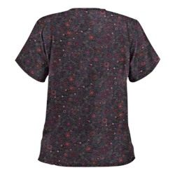 UA Soft Stitch Black Print Scrub Top