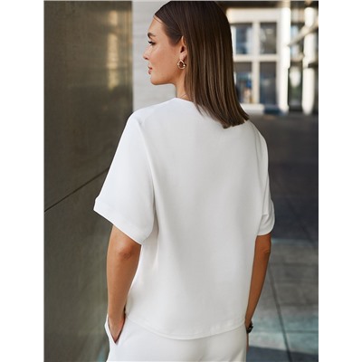 Футболка свободная из футера двухнитки с эластаном