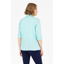 Kadın Mint Uzun Kollu Basic Gömlek