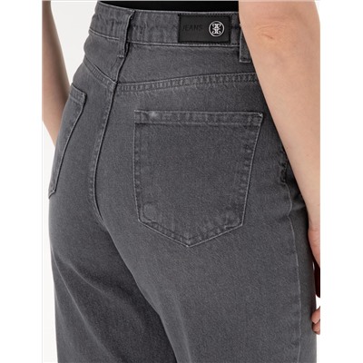 Siyah High Waist Flare Fit Jean Pantolon
