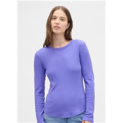 Waffle-Knit Crewneck T-Shirt