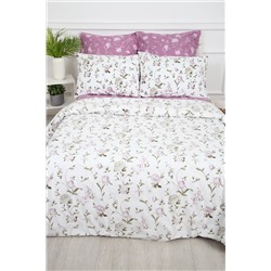 Простыня на резинке поплин Пиония-компаньон