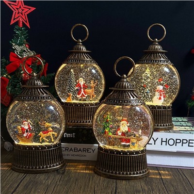 Светильник в виде необычного снежного шара