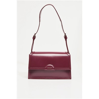 GUESS Bandolera de piel Isa - Burdeos