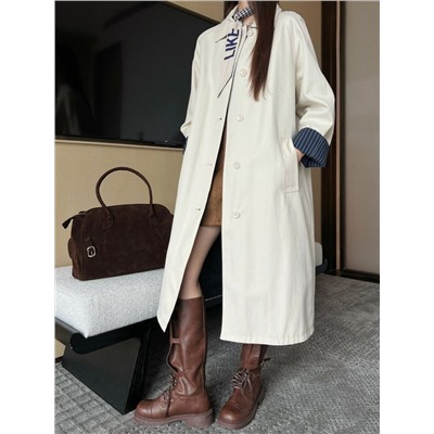 Женский плащ / тренч с отворотами на рукавах (2 цвета) МИУ МИ*У