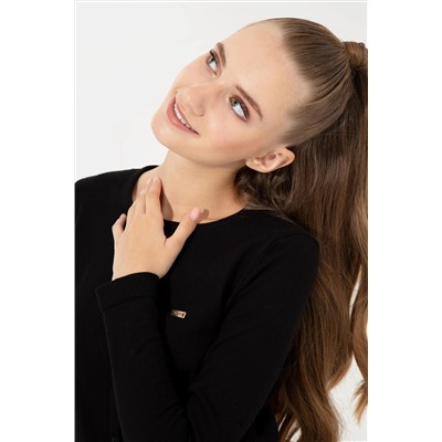 Kadın Siyah Basic Triko Hırka