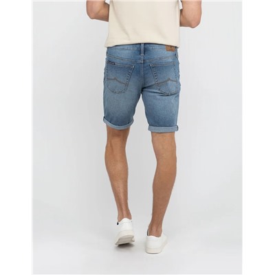 SLIM STRAIGHT 5 POCKET CUFFED DENIM SHORT