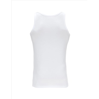 Beyaz Pamuk Karışımlı Atlet Boxer Set