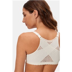 Sujetador postural blanco sin aros cierre delantero