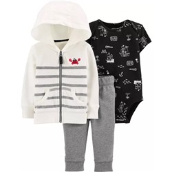 Carter's | Baby 3-Piece Crab Little Jacket Set