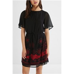 Vestido gasa cinturón