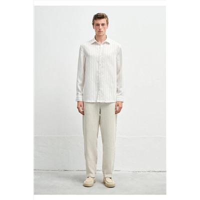 Mavi Bej Tencel TM Lyosel Gömlek Regular Fit / Normal Kesim 0211618-70321