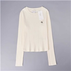 Женская эластичная рубашка с круглым вырезом и длинными рукавами СК