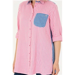 Kadın Pembe Uzun Kollu Gömlek